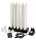 Duni LED-Spitzkerzen Kerzen 10er Set Wiederaufladbar 23 x 278 mm Candle weiß