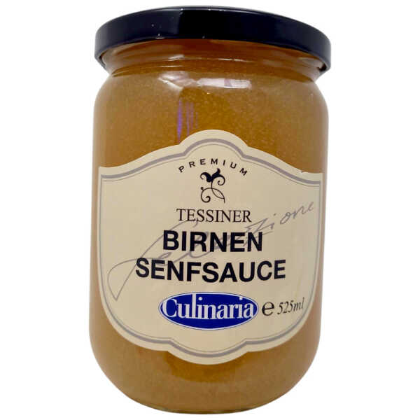 Culinaria Tessiner Birnen Senfsauce 525 ml Glas Sauce Käse Fleisch