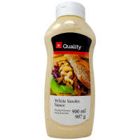 TGQ White Smoke Sauce 900ml Flasche Rauchige Würzsauce mit Senf und Chili