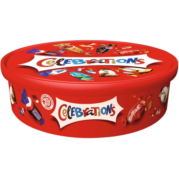 Celebrations XXL Dose 600g Mini-Schokoriegel Geschenkbox Schokoriegel Schokolade