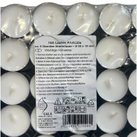 GALA Teelichter 150 Stück Weiß – 6h Brenndauer mit Aluhülle für langanhaltendes Kerzenlicht