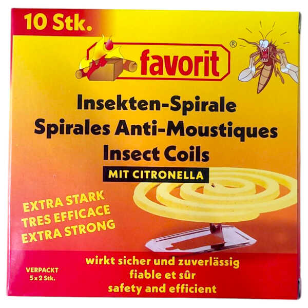favorit Insekten-Spiralen mit Citronella 10 Stck. Mücken Insektenschutz