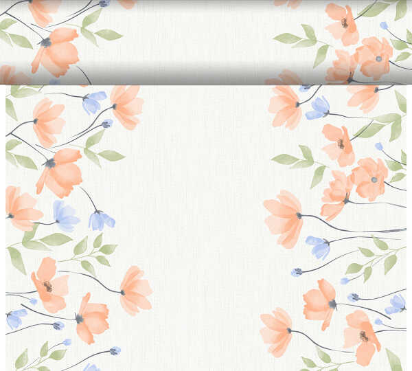 DUNI Tischläufer 1 Rolle 0,4m x 24m Bunny Bloom Tisch Deko Frühling