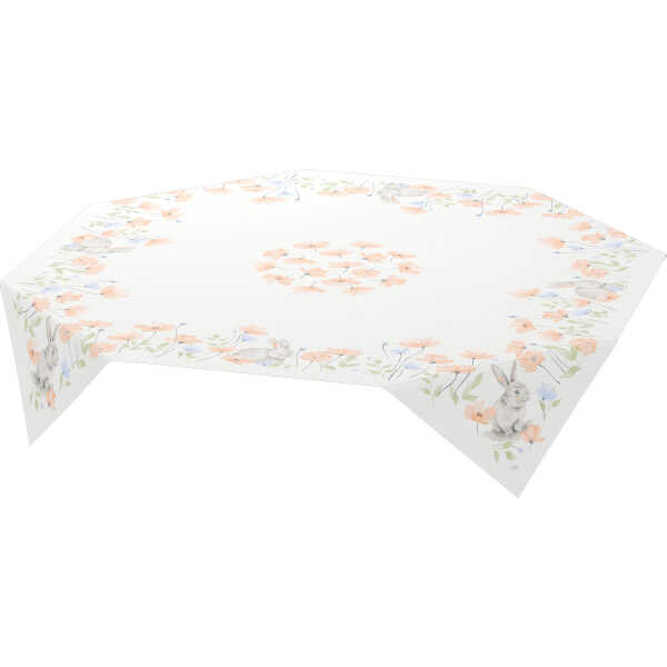 DUNI MItteldecke 20 Stck. 84x84 Bunny Bloom Frühling Tisch Deko