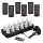 SET Duni LED-Kerzen Warmweiß & Mehrfarbig 12x + 6 Duni Kerzenhalter Billy