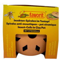 favorit Insekten-Spiralen Citronella mit Tontopf...
