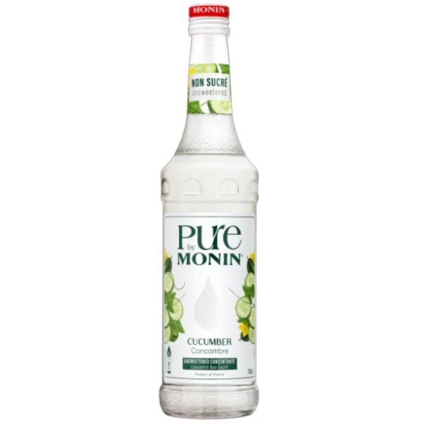 MONIN PURE Gurke 700 ml – Getränkekonzentrat ohne Zuckerzusatz Cocktails Limonaden