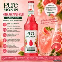 MONIN PURE Pink Grapefruit 700 ml – Konzentrat ohne Zuckerzusatz Drinks Cocktails