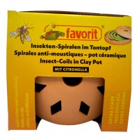 Set Insektenspiralen und Tontopf + Nachfüller Insektenspiralen 10 Stck. Mücken