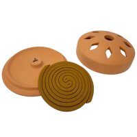 Set Insektenspiralen und Tontopf + Nachfüller Insektenspiralen 10 Stck. Mücken