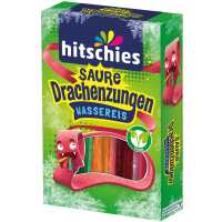 hitschies Set Saure Drachenzungen Wassereis bunt+blau 2x 10 Stck. 2x 400 ml