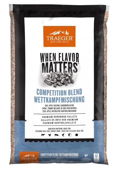 Traeger Hartholz Pellets Competition Blend Wettkampfmischung 9 kg Räuchern Smoken Chips