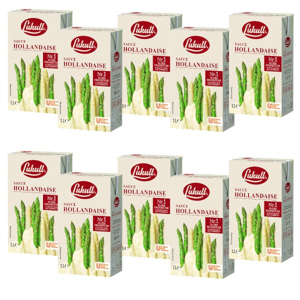 10x Lukull Sauce Hollandaise 1L – Perfekte Spargelsauce für die Spargelsaison, cremig & gebrauchsfertig