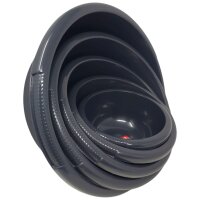 5x Curver Rundschüssel 1,3L 2,5L 4L 6,3L 10,5 L anthrazit Schüssel Kunststoff