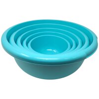 5x Curver Rundschüsseln 1,3L 2,5L 4L 6,3L 10,5L türkis Schüsseln