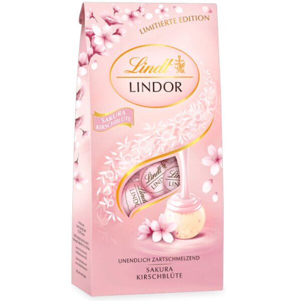 Lindt Lindor Kugeln Sakura Kirschblüte 137g Limited Edition Kirschcreme weiße Schoko