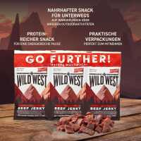 Wild West Beef Jerky 3 x 100g Multipack Original Rindfleisch Snacks Beef Jerky high Protein Trockenfleisch Protein Snack Knabberartikel
