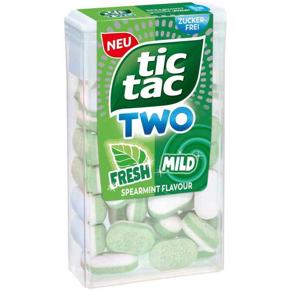 tic tac Two Spearmint Fresh & Mild 38,5g Limited Edition Lutschpastillen