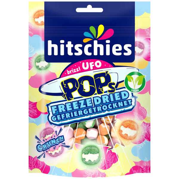 hitschies brizzl Ufo Pops Freeze Dried 50 g Gefriergetrocknete Kaubonbons