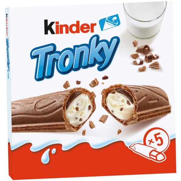 Kinder Tronky Riegel 1x 5er Pack Waffel Keks Einzelpack Schokolade