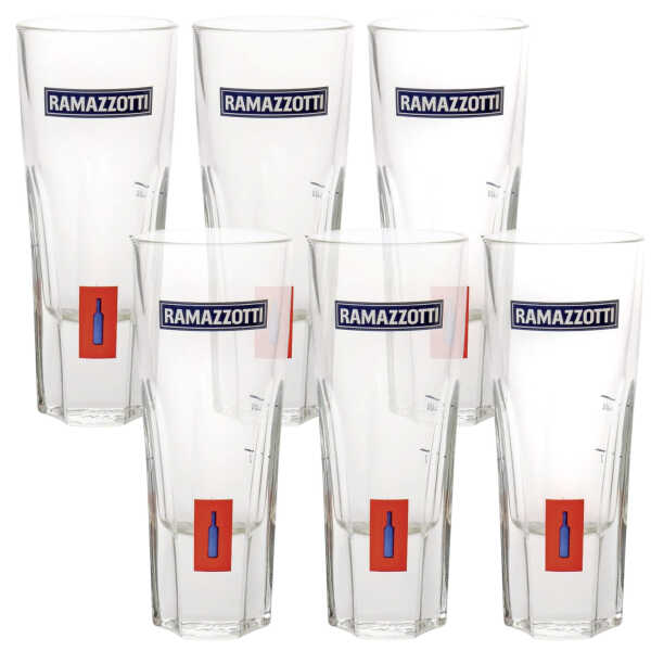 6x Rastal Ramazzotti Glas 2+4cl Aperitifs Digestifs Eichstrich