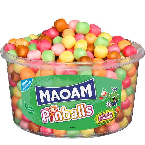 Maoam Pinballs 365er DS Kaubonbon Dragees sauer-fruchtige Füllung