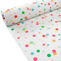 Duni Tischdecken Rolle Tischtuch Dunicel 40 Meter x 1,18 Meter Happy Bubbles bunt Punkte