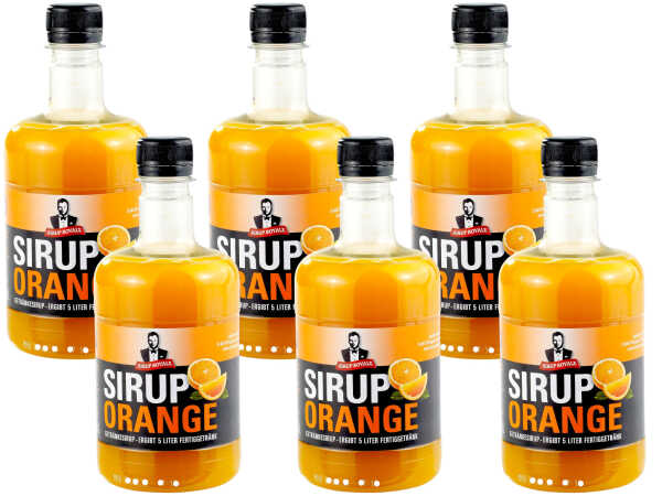 6x Sirup Royale Orange Getränkesirup 0,5 L EW Drinks Cocktails Shakes Desserts Backen