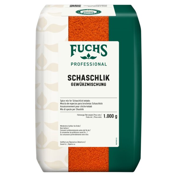 FUCHS Schaschlik Gewürzmischung 1 kg – Würze für Grillspieße und Fleischgerichte