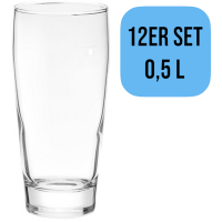 12x Van Well Glas 0,5 l Willybecher Gläser Geeicht...