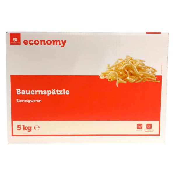 TGE Bauernspätzle 5 kg Vorrat Karton Spätzle 2-Ei-Qualität Gastro Küche