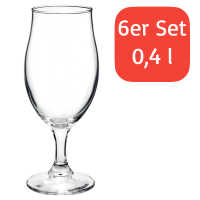 6x Biertulpe HENRY 0,4 l Bierglas Eichstrich Gastro Glas...
