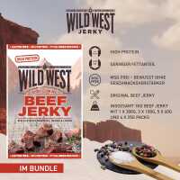 Wild West Beef Jerky 1kg Set Original Rindfleisch Snacks...