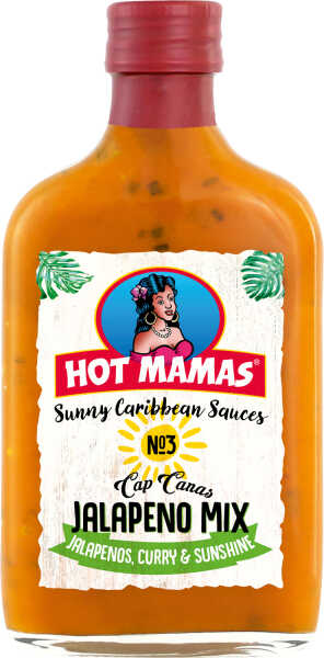 Hot Mamas No.3 Cap Cana’s Jalapeno Mix Sauce 195 ml Glasfl. Tomatensauce Marinade BBQ