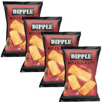 4x Dipple Mais‑Chips Paprika 90 g Tüte Snack Chips...