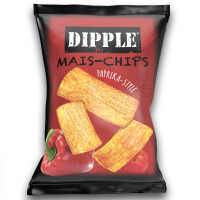 4x Dipple Mais‑Chips Paprika 90 g Tüte Snack Chips...