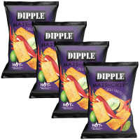 4x Dipple Mais‑Chips Chilli‑Limette 90 g Chips Dippen...
