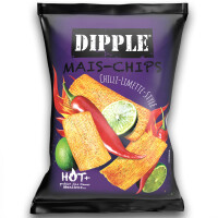 4x Dipple Mais‑Chips Chilli‑Limette 90 g Chips Dippen...