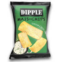 4x Dipple Mais‑Chips Sour Cream & Onion 90  g Snacks Knabbern Dippen