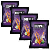 4x Dipple Mais‑Chips Stikz Hot Chilli Limette 90 g Snacks...