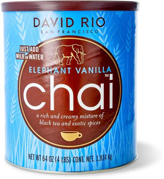 David Rio Elephant Vanilla Chai 1,814 kg Vorratsdose Schwarztee Vanille Gewürze Gastro