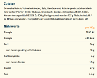 Ridderheims Sticks Joddlarkorv 50 g Snack-Salami luftgetrocknet Schweinefleisch 30 cm vakuumiert aus Schweden