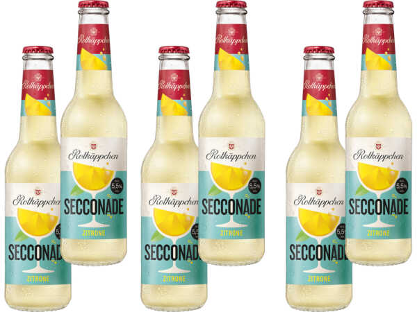 6x Rotkäppchen Secconade Zitrone 0,33 l fruchtig‑spritziger Secco‑Mix mit Limonade 5,5 % vol #1