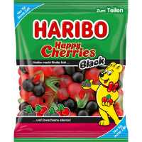 Haribo Happy Cherries Black Fruchtgummi mit Lakritz 175 g...