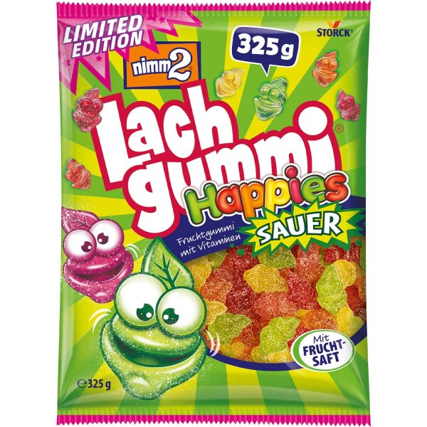 Nimm2 Lachgummi Happies Sauer 325 G Fruchtgummi Mit Vitaminen Vita Nimm2 Lachgummi Happies Sauer 325 G Fruchtgummi Mit Vitaminen Vita