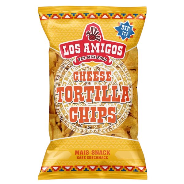 Los Amigos Tortilla Chips Cheese 453g – Knusprige Maischips mit Käsegeschmack
