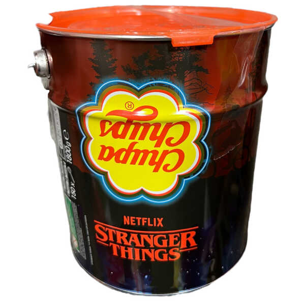 Chupa Chups Stranger Things 150 Stück Lutscher Metalldose Limited Edition Gamescon
