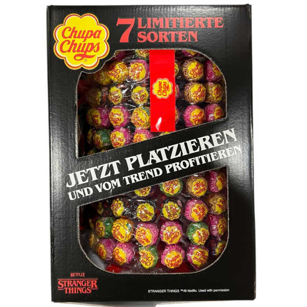 Chupa Chups Stranger Things 200 St. Lutscher Aufsteller Limited Edition Gamescon