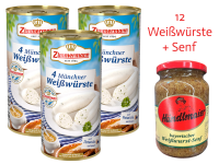 Paket 12 Weißwürste in Konserve & 1 Bayerischer Weißwurstsenf