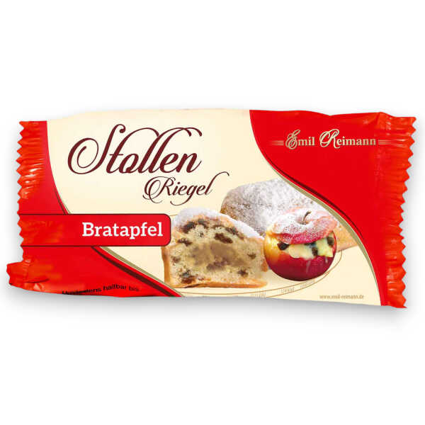 Stollenriegel To Go Bratapfel 80 g Mini-Stollen Emil Reimann Weihnachten Dresden